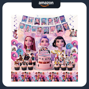 B0FXH1CS4Z.jpg Kpop Demon Hunters Birthday Party Decorations and Supplies Set