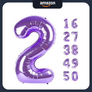 B0DYJ71HNV.jpg 40-Inch Purple Number 2 Foil Balloon for Birthday Decorations