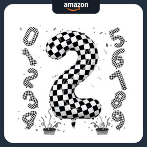 B0CLLW2BNW.jpg 2nd Birthday Race Car Number 2 Balloon for McQueen Party Decor