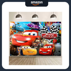 B0FM3ZN64M.jpg Cars Themed Birthday Backdrop for Kids Party Decorations 5x3ft