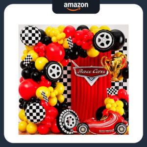 B0B6GR78GV.jpg Race Car Balloon Arch Kit for Kids Birthday Party Decorations