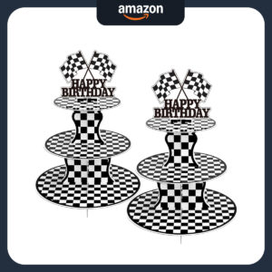 B0C7KR7HV1.jpg Race Car 3-Tier Cupcake Stand for McQueen Birthday Parties