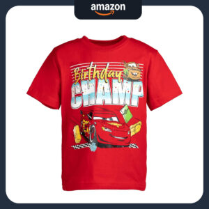 B09HMSZMFG.jpg Disney McQueen Birthday T-Shirt for Baby and Kids
