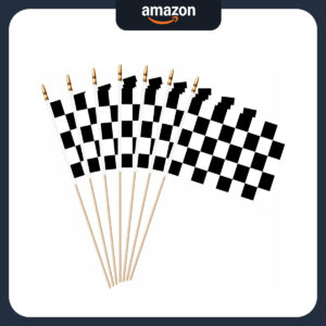B0DBWJV9KX.jpg 20 Pack Checkered Racing Mini Stick Flags for McQueen Parties