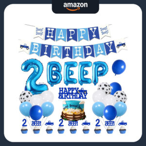 B0D2XWM2TZ.jpg Little Blue Truck 2nd Birthday Party Decorations Set