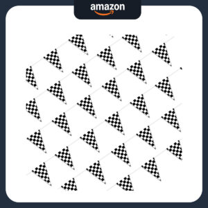 B07H79HMF9.jpg Piokio 100ft Checkered Flag Banner for Racing Birthday Parties