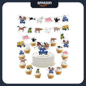 B0CMJPWL4P.jpg Farm Animal Birthday Party Decorations with Little Blue Truck