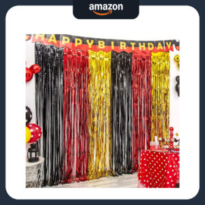 B09W5LP75Z.jpg Mickey Mouse Birthday Party Backdrop & Foil Fringe Curtains