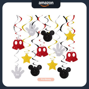 B0FG86GPXM.jpg Mickey Mouse Themed Hanging Swirl Decorations for Kids Parties