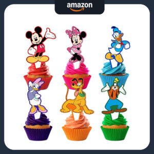 B0GDX7N1D7.jpg 24-Piece Mickey Mouse Cupcake Toppers for Birthday Parties