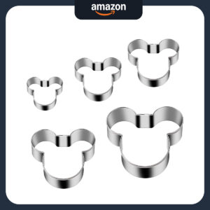 B07FK4VKM3.jpg Mickey Mouse Cookie and Sandwich Cutters for Kids Bento Boxes