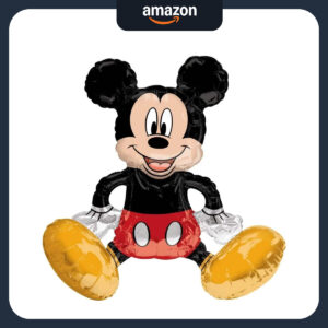 B07GBJ9D2F.jpg Mickey Mouse Party Backdrop and Balloon Decoration Kit