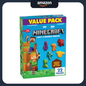 B0D2N9Q66N.jpg Minecraft Fruit Flavored Snacks, 22-Count Party Pack