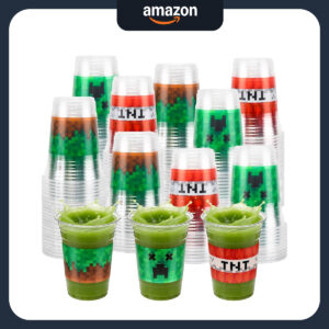 B0G6F29FC2.jpg 120 Pcs Minecraft Pixel Party Disposable Cups for Drinks