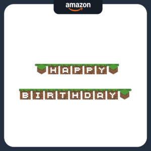 B07M5BTRT1.jpg Minecraft Jointed Banner: Vibrant Party Decor for Gamers