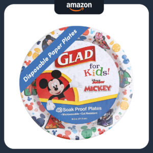 B0BX4GR82W.jpg Glad for Kids Mickey Mouse Paper Plates, 8.5 Inch, 40 Count