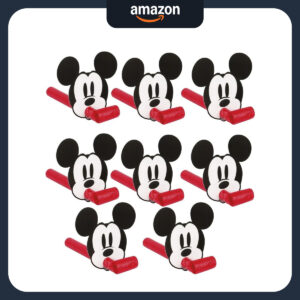 B09HJLBSB5.jpg Disney Mickey Mouse Party Blowouts - 8 Pack for Kids Birthdays