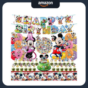 B0FJ4XK2XM.jpg Mickey Mouse Birthday Party Decorations Set with Photo Backdrop