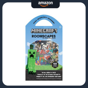 B0CP8FG7ZN.jpg Minecraft Decal Variety Pack: 100-Piece Set for Party Favors
