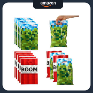 B0FFGTYKTC.jpg 50-Piece Pixel Video Game Party Favor Bags for Kids Birthdays