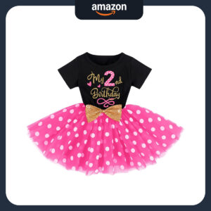 B096FK7HZ9.jpg Minnie Mouse Polka Dot Tutu Dress for Baby Girls Birthday