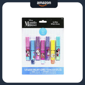 B07DLDQ9HD.jpg Disney Minnie Mouse 7-Piece Lip Gloss Set for Kids Party Favors