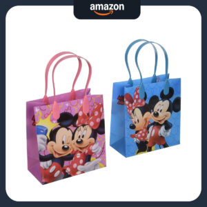 B01CI07NY0.jpg Mickey and Minnie Mouse Reusable Party Favor Gift Bags (12pk)
