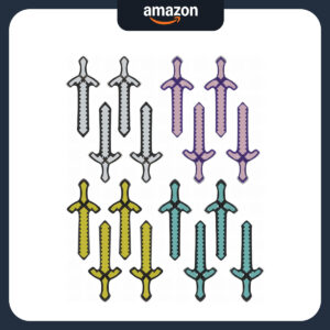 B0BW4NWHNT.jpg 16-Pack Inflatable Minecraft Sword Toys for Kids Party Games