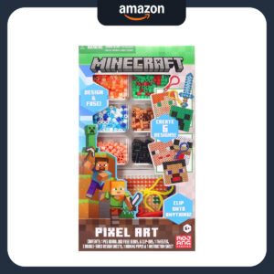 B0CL5K7CYR.jpg Minecraft Pixel Art Bead Kit: Creative Craft Set for Kids