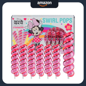 B0DK7Q8QKN.jpg Minnie Mouse Swirl Lollipops 20pk for Birthday Party Favors