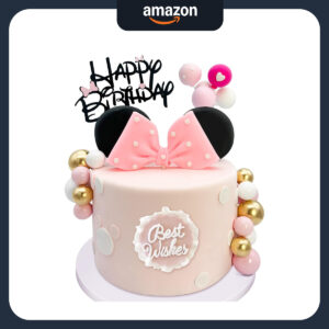 B0DYSGLMVB.jpg Minnie Mouse Cake Topper Set for Birthday Party Decorations