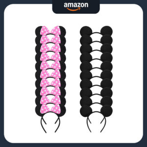 B0DJ6MQ138.jpg 20-Pack Minnie Mouse Ear Headbands for Birthday Party Favors