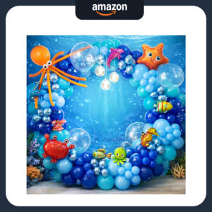 B0C6MC8KGN.jpg Ocean Themed Party Decorations: 165pc Balloon Arch Garland Kit