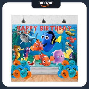 B0F7GYSS8X.jpg Finding Nemo 5x3 Vinyl Backdrop for Ocean Birthday Party Decor