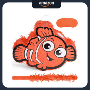 B0FCLVR49X.jpg Nemo Pinata Bundle with Blindfold and Bat for Kids Parties