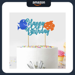 B08ZXSJZ8V.jpg Finding Nemo Happy Birthday Cake Topper for Party Decorations