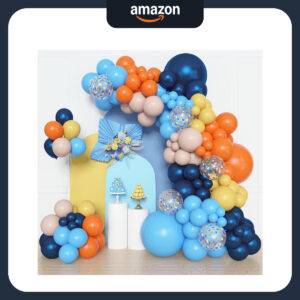 B0DJ71FK72.jpg Nemo Theme Balloon Garland Arch Kit for Birthday Decorations