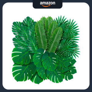 B085GC3XF4.jpg 108-Piece Artificial Tropical Palm Leaves for Moana Party Decor
