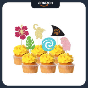 B0B6WKNHJQ.jpg 24Pcs Moana Inspired Cupcake Toppers for Tropical Party Decor