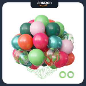 B0CYSZ394V.jpg Hawaiian Luau Party Decorations: Tropical Balloon Garland Kit