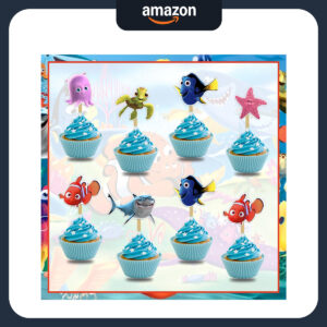B0B1Q8D5WM.jpg Finding Nemo Cupcake Toppers for Ocean Theme Birthday Parties