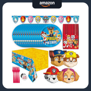 B0B3LC772W.jpg Paw Patrol Birthday Party Supplies Kit for 16 Guests