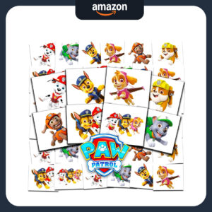 B09QLK5ND2.jpg Paw Patrol Temporary Tattoos Bundle: 70+ Party Favors for Kids