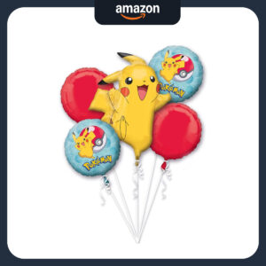 B073T45Y9V.jpg Pokémon Party Balloon Bouquet for Birthday Decorations