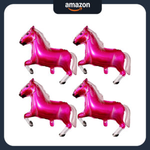 B0D139TLYF.jpg Pink Horse Balloons for Western Cowgirl Birthday Party Decor