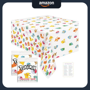 B0FQQ4JDQM.jpg Pokémon Tablecloth 2-Pack for Birthday Party Decorations