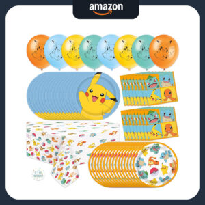 B0FV96SZ5X.jpg Pokémon Birthday Party Decorations Set for 16 Guests