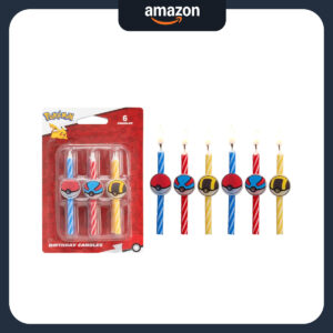 B0CYNTVRXM.jpg Pokémon Birthday Cake Candles: 6-Piece Party Decoration Set