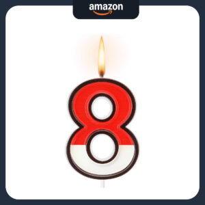 B0D8VLJ1RK.jpg Number 8 Pokémon Inspired Birthday Cake Candle Topper