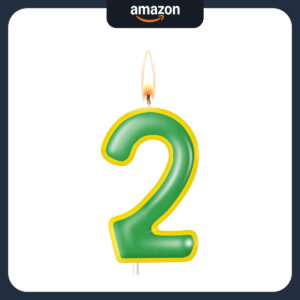B0FW3VF518.jpg Sesame Street Number 2 Birthday Candle for Cake Decoration